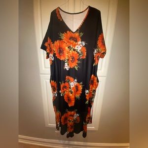 Kimono style dolman sleeve dress